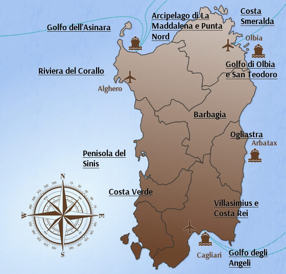 Остров Сардиния, Италия - достопримечательности, путеводитель